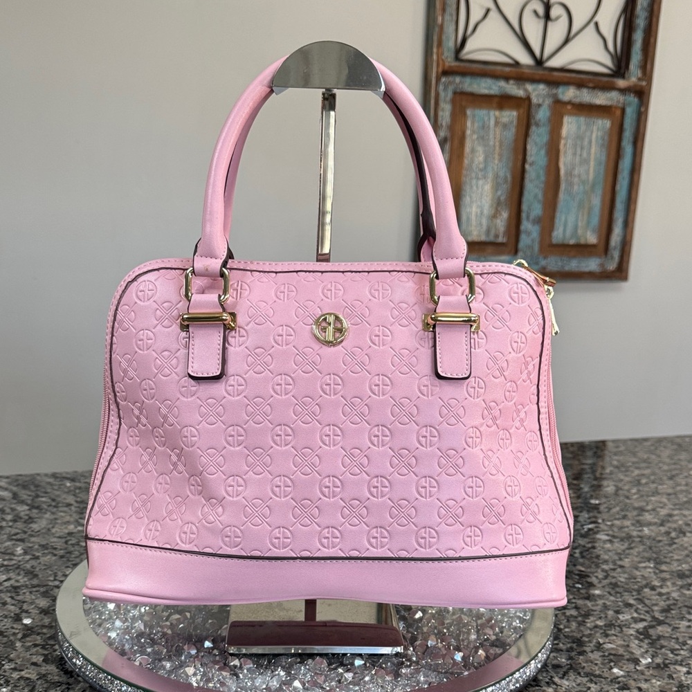 Giani Bernini Pink Embossed Dome Satchel NWOT
